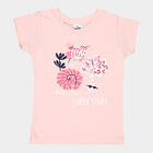 Girls Cotton T-Shirt, Peach, small image number null