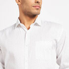 Printed Formal Shirt, White, small image number null