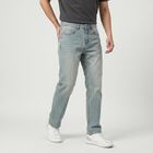 Men's Light Blue Faded Jeans, हल्का नीला, small