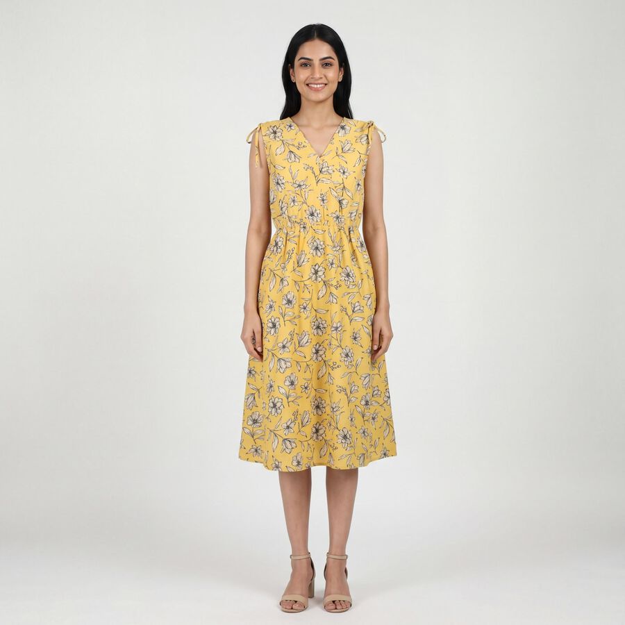 Women Yellow Dress, Yellow, large