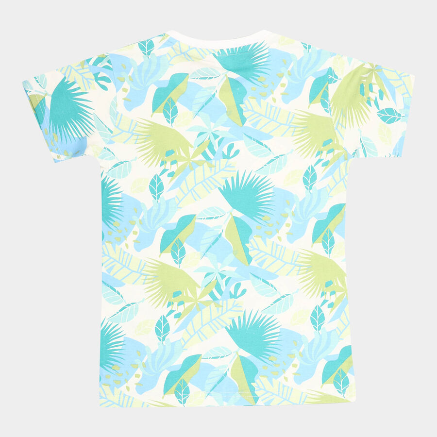 Boys Cotton T-Shirt, Off White, large image number null