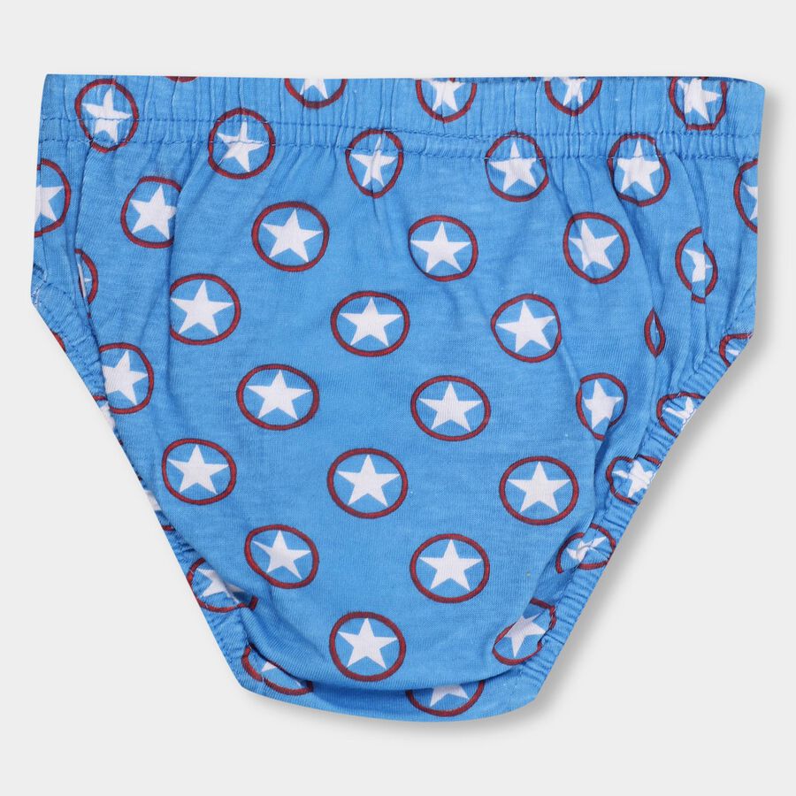 Boys' 100% Cotton Briefs , Mid Blue, large image number null