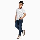 Boys' Half Sleeves T-Shirt, भूरा, small image number null