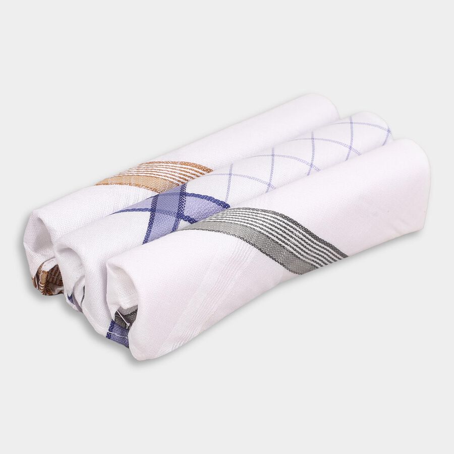 Men's Bright White Classic Handkerchief Pack, Light Blue, large