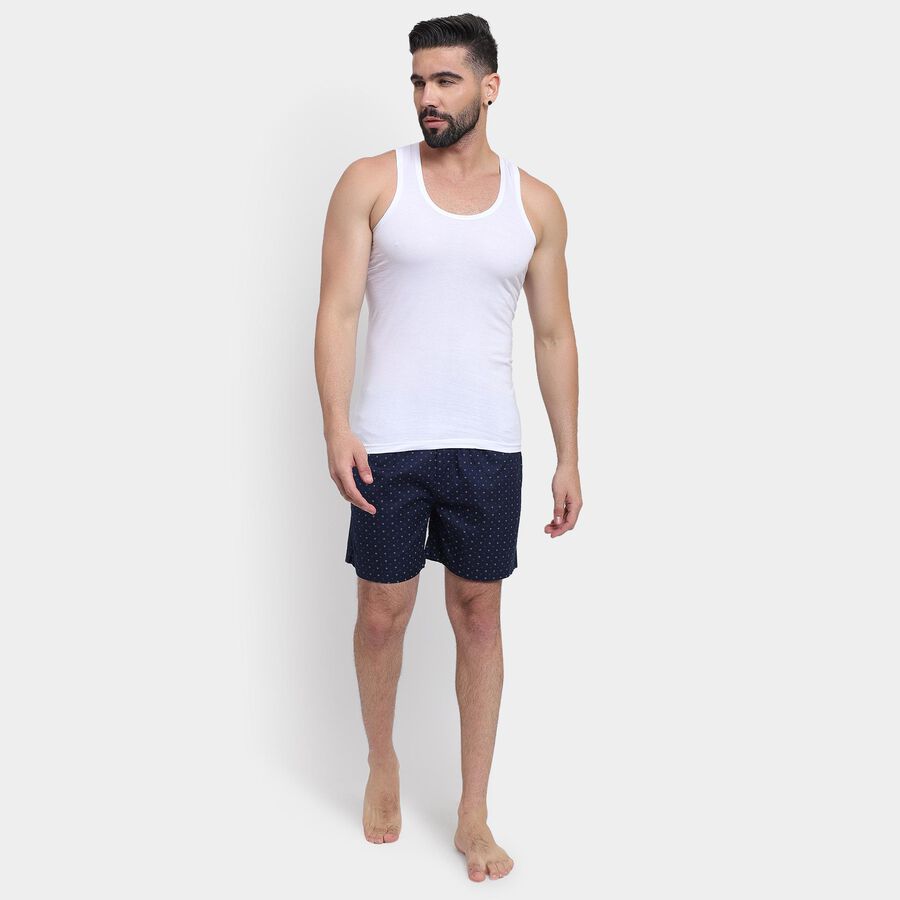 Men's 100% Cotton Vest , White, large