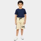 Boys' Beige Regular Fit Cargo Bermuda Shorts, Beige, small