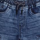 Boys' Stonewashed Blue Jogger Fit Cut And Sew Jeans, मध्यम नीला, small image number null