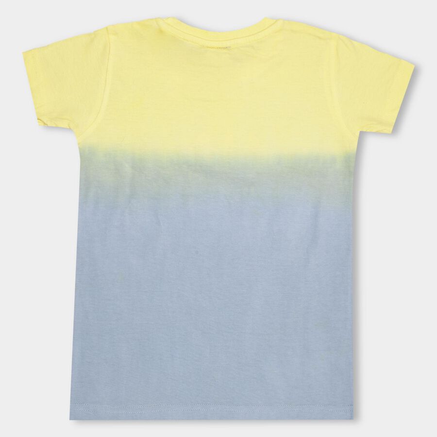 Boys' 100% Cotton Half Sleeves T-Shirt , पीला, large image number null