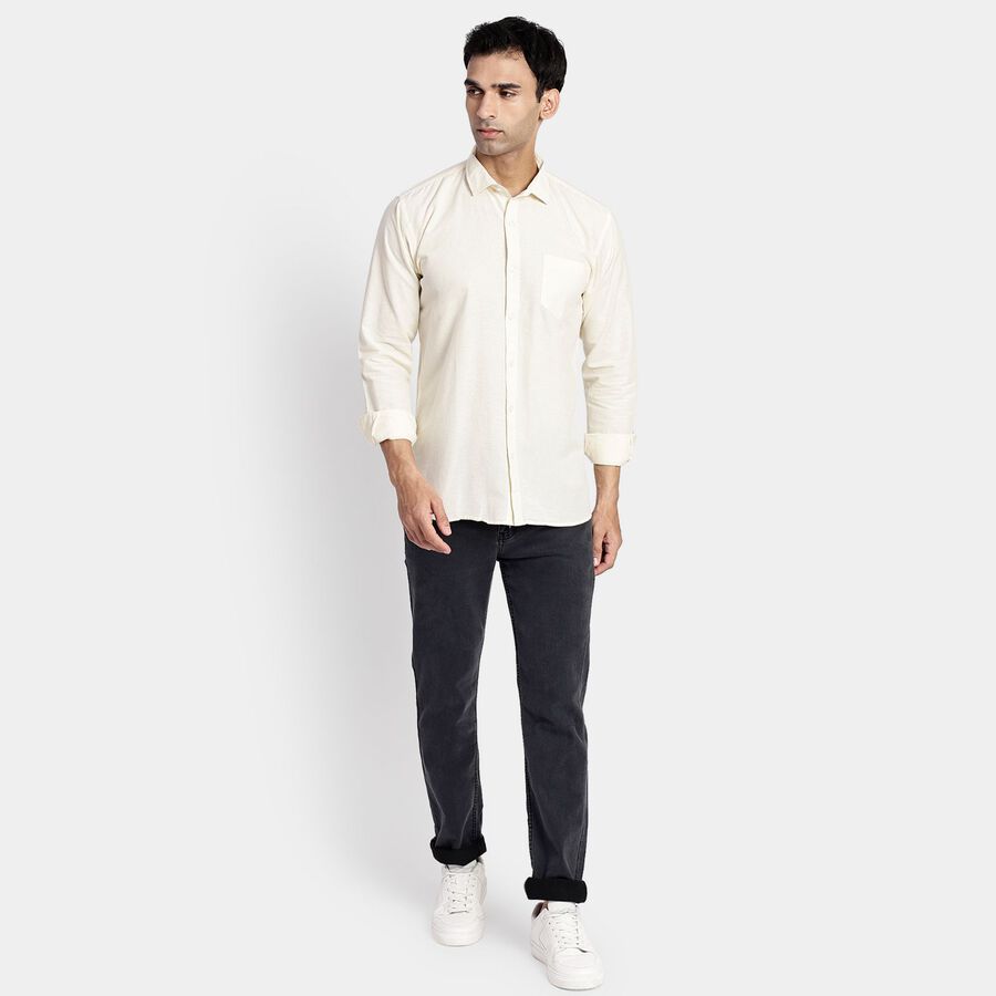 Men's 100% Cotton Casual Shirt, Yellow, large image number null