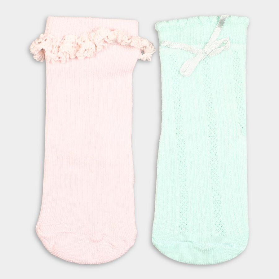 Infant's Socks (Pack of 2), Light Green, large