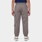 Boys Grey Regular Fit Cargo Trousers, हल्का ग्रे, small
