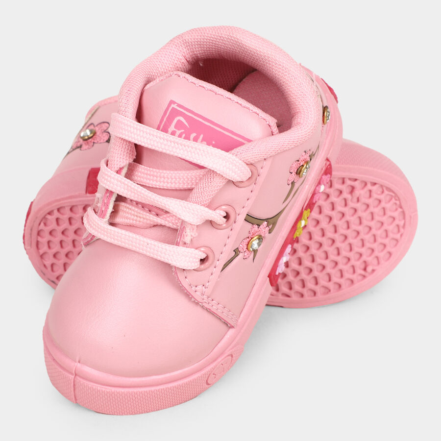 Girls' Shoes, Peach, large image number null