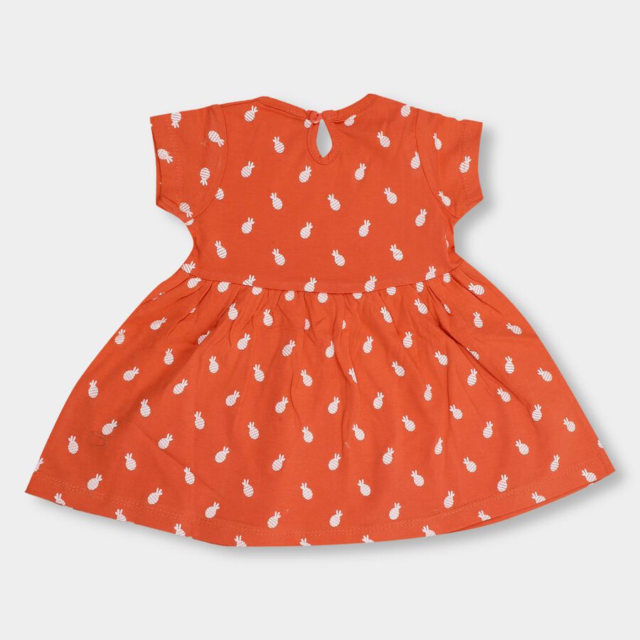 Infant Girls' 100% Cotton Frock , मूँगा (कोरल), large image number null