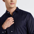 Solid Formal Shirt, Navy Blue, small image number null