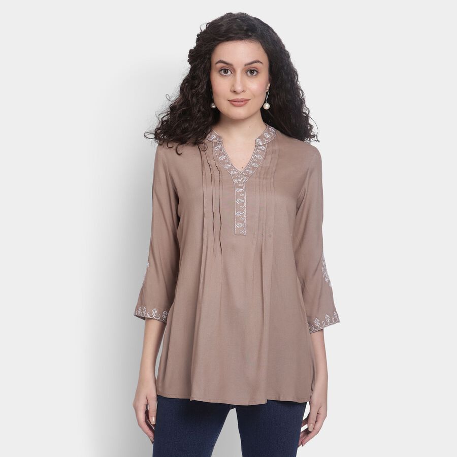 Ladies' Kurti , भूरा, large image number null