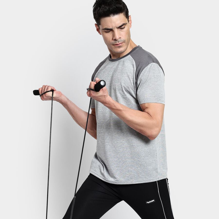 Men's Round Neck T-Shirt, Dark Grey, large image number null