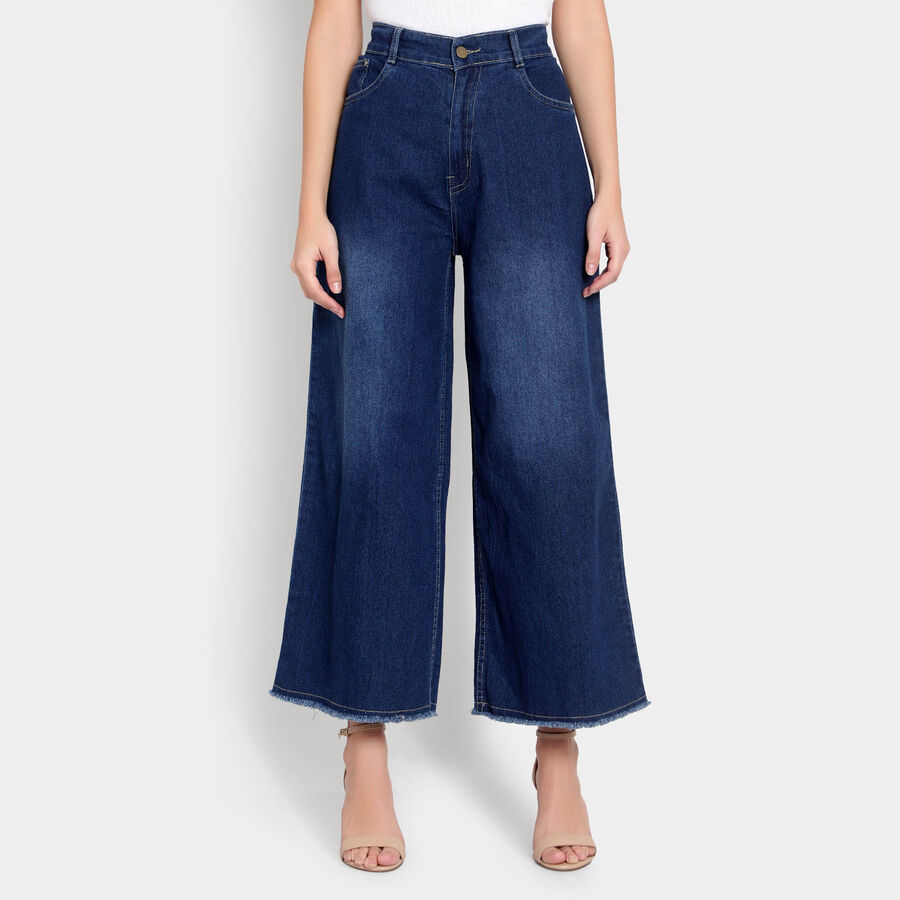 Mid Rise Flared Jeans, Mid Blue, large image number null