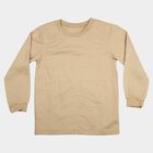 Girls' Brown Long Sleeve Thermal, भूरा, small