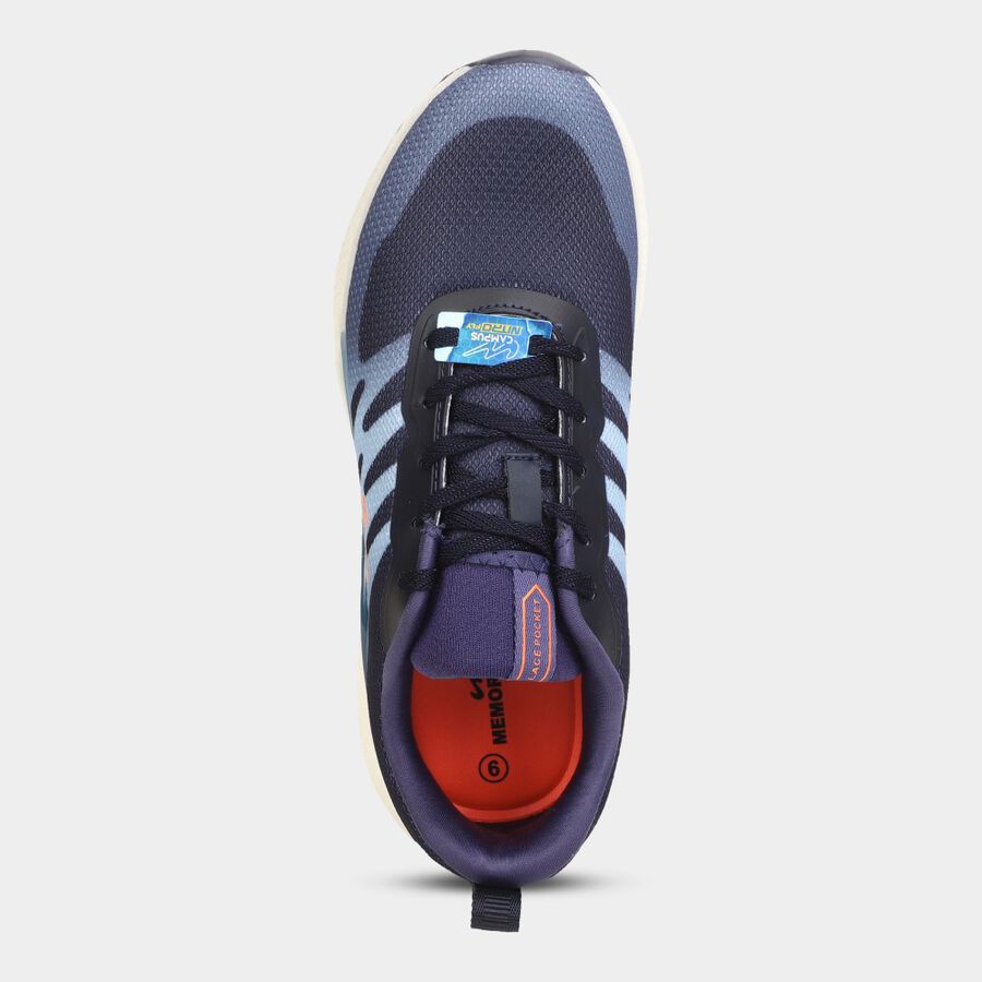Mens Athleisure Sports Shoes, Navy Blue, large image number null