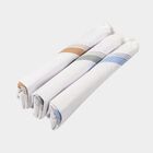 Men's White Striped Pack of 3 Handkerchief, White, small