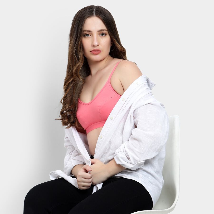 Ladies' Non-Padded Bra, Coral, large image number null