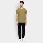Solid Round Neck T-Shirt, Olive, small image number null