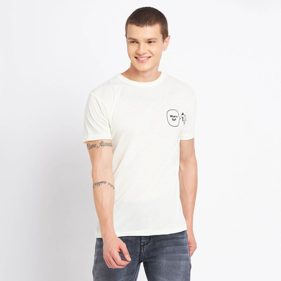 Round Neck T-Shirt, Yellow, large image number null