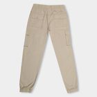 Boys' 100% Cotton Trousers , गहरा पीला, small