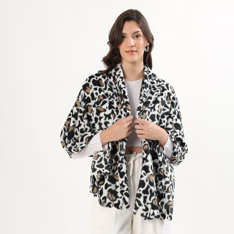 Ladies' Stole, काला, large image number null
