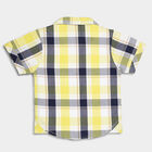 Infants Checks Regular Collar Shirt, Yellow, small image number null