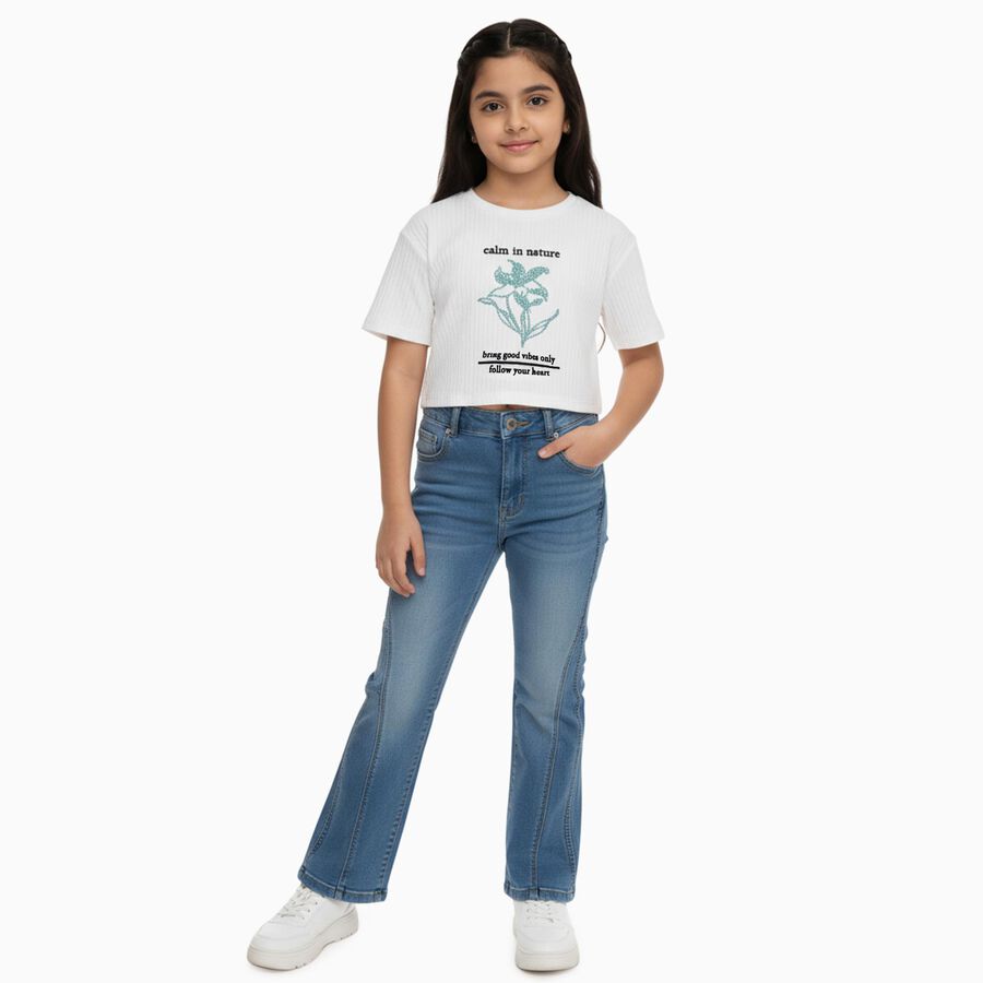 Girls' T-Shirt, White, large image number null