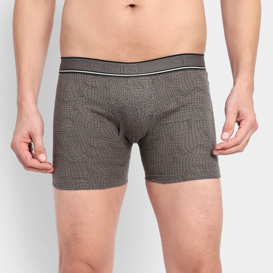 Men's 100% Cotton Trunks, Light Grey, large image number null