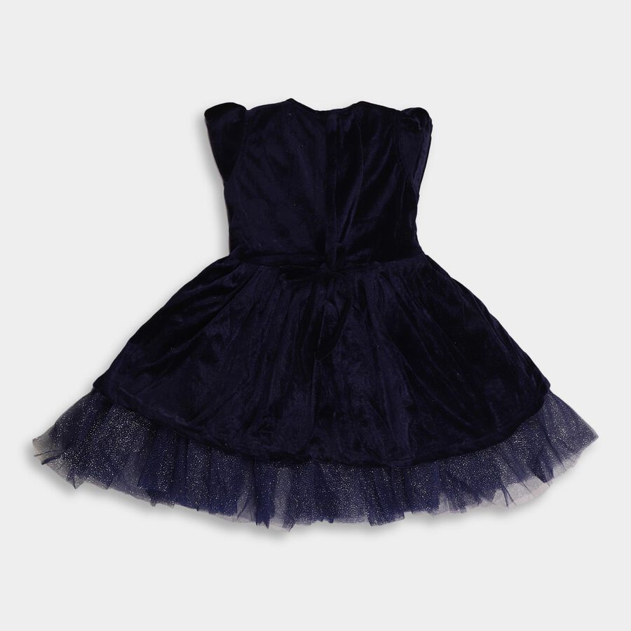 Girls' Frock , Navy Blue, large image number null