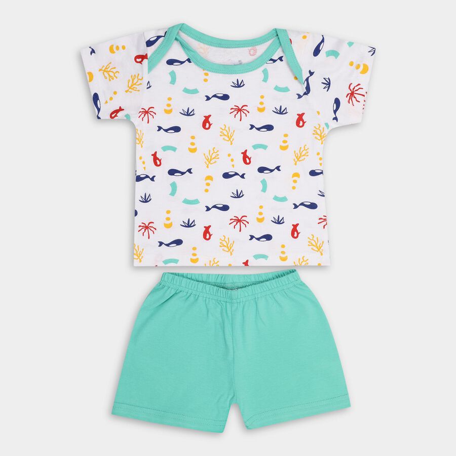 Infants' 100% Cotton Baba Suit , हल्का हरा, large image number null