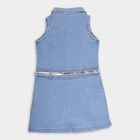 Girls' Frock, Mid Blue, small image number null