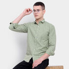Printed Casual Shirt, Light Green, small image number null