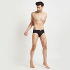 Cotton Solid Brief, Black, small