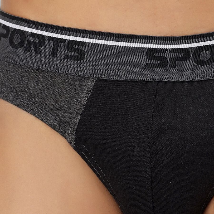Men's V-Cut Briefs , Charcoal, large image number null