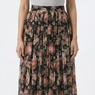 Women's Black Solid Straight Skirt, काला, small