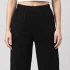Women's Black Palazzos, काला, small