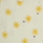 Girls' Yellow A-Line Sun Printed Sleeveless Frock, Yellow, small