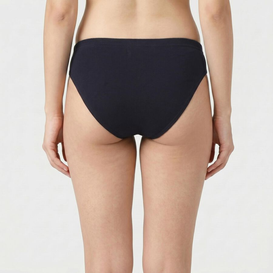 Women's Navy Blue Regular Fit Solid Panty, Navy Blue, large