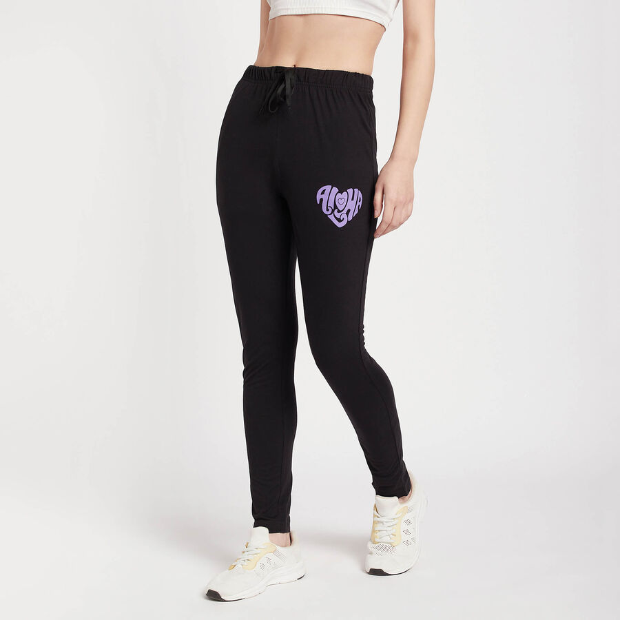 Solid Joggers, काला, large image number null