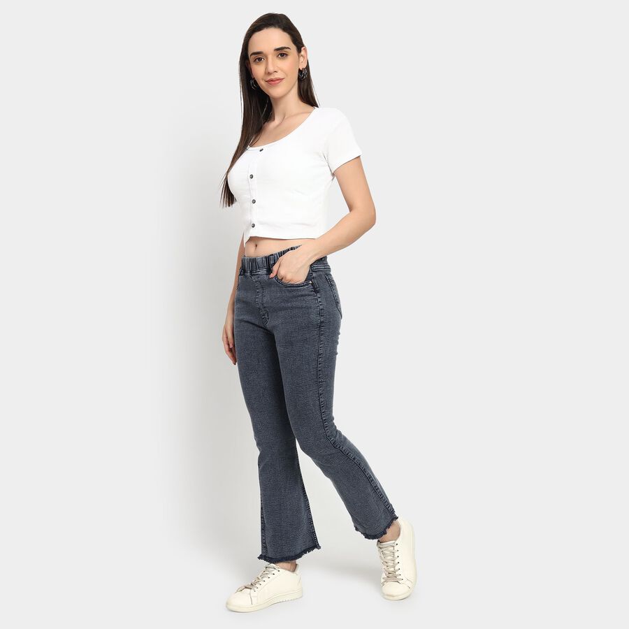 Ladies' Jeans, गहरा नीला, large image number null