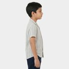 Boys Off-White Cotton Classic Casual Shirt, ऑफ व्हाइट, small