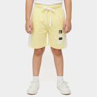 Boys' Yellow Regular Fit Printed Elastic Waist Bermuda Shorts, पीला, small