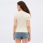 Ladies' Round Neck T-Shirt , Off White, small image number null