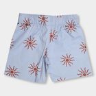 Boys' Light Powder Blue Printed Elastic Waist Bermuda Shorts, Light Blue, small image number null
