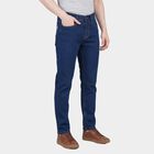 Men's Blue Slim Fit Washed Jeans, Dark Blue, small