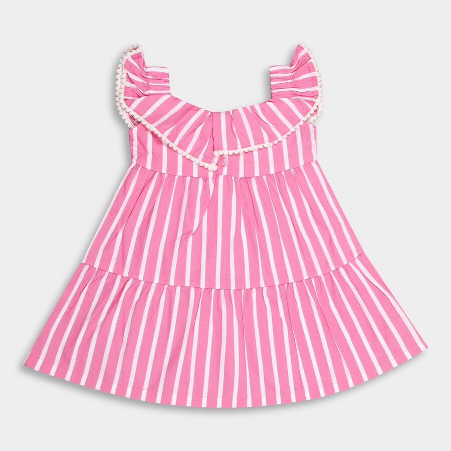 Infant Girl's Cotton Frock, Pink, large image number null